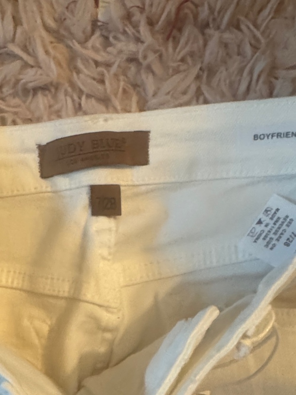 Judy Blue Cream Boyfriend Fit Jeans